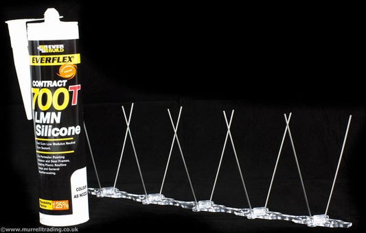 5m Narrow Stainless Steel Pigeon Spikes Kit