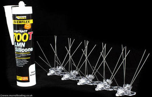 5m Wide Stainless Steel Pigeon Spike Kit