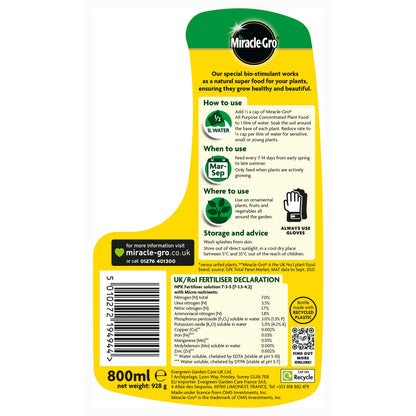 Miracle-Gro All Purpose Concentrated Plant Food - 800ml
