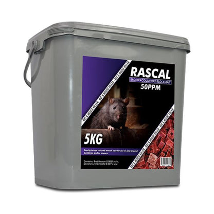 Rascal Brodifacoum Wax Block 5kg