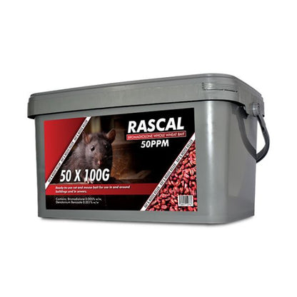 Rascal Bromadiolone Whole Wheat 50x100g sachets
