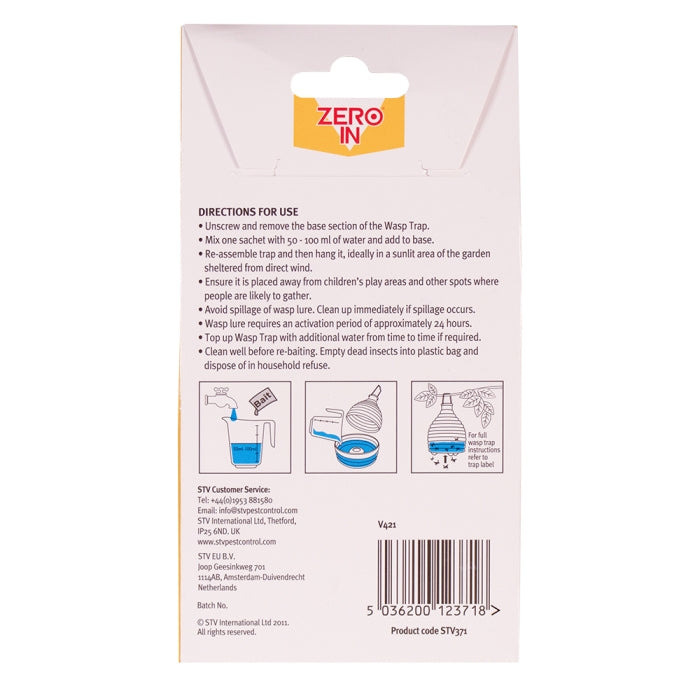 Wasp Trap Bait Refill Sachet - 3-Pack