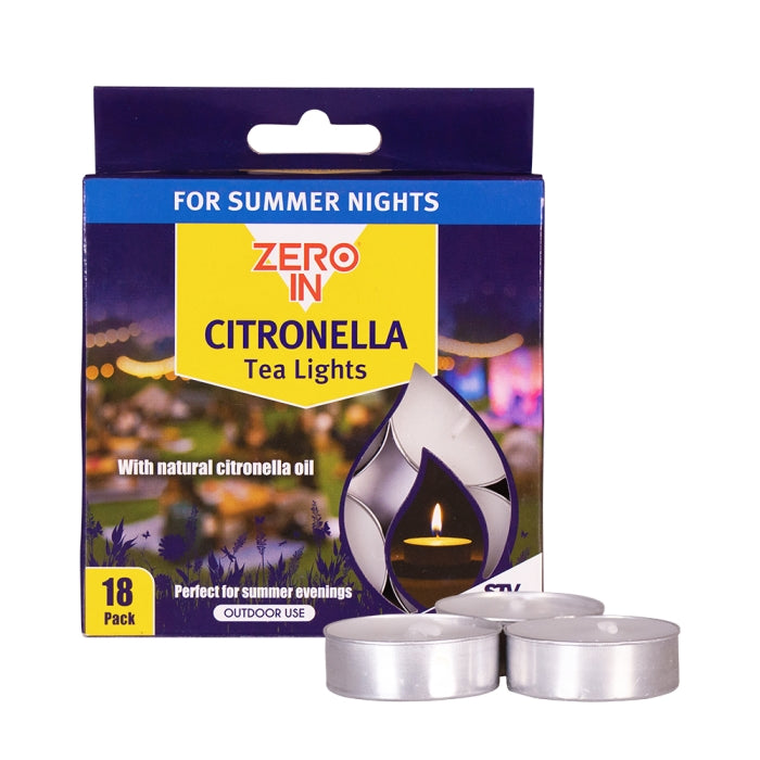 Citronella Tea Lights - 18 pack.